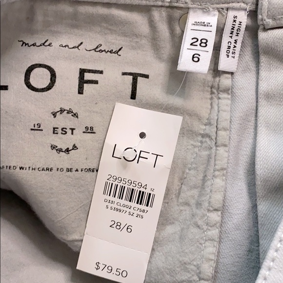 LOFT TIE DYE HIGH RISE SKINNY CROP JEANS - Picture 4 of 11